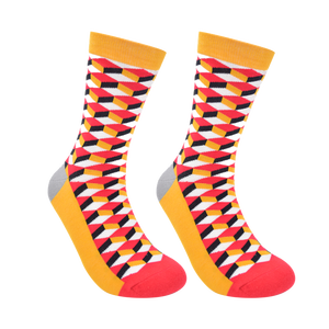 Calcetines de vestir informales de algodón peinado Jacquard con logotipo personalizado para hombre - Product Image 3
