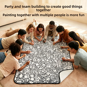 Manta de Colorear con Diseño de Redes Sociales para Compartir y Chatear - Manta de Felpa de Visón de 2 Capas con Diseño de Doodle para Aliviar el Estrés, Regalo para Generación Z - Product Image 5