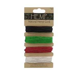 Handmade ขายส่ง <span class=keywords><strong>Kumihimo</strong></span> ธรรมชาติเป็นมิตรกับสิ่งแวดล้อมสาย0.5มม.กัญชาสำหรับเครื่องประดับทำ - Product Image 1