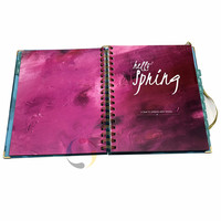 Luxe doublé 2021 vente en gros enfants autocollants en cuir balle logo cahier planificateur personnalisé personnalisé couverture rigide Journal impression
