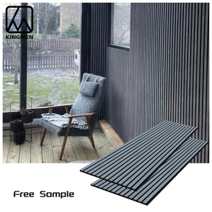 KINGMAN Custom Wood Grain Partition Systems <strong>Bespoke</strong> Wooden Slats <strong>Panels</strong> for Sound Insulation Warehouse Outdoor Exterior Bedroom - Product Image 1