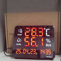 Termohigrómetro Digital Industrial WM-935-A, Alta Precisión 0.3C, Pantalla LED Grande de ABS, Medidor de Temperatura y Humedad con Alarma RS485