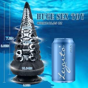 2022 Nieuwe Siliconen Enorme Penis Monster Dier Gigant Dildo 'S <span class=keywords><strong>Xxl</strong></span> Zwart - Product Image 3