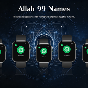 Montre connectée musulmane étanche avec boussole Qibla, alarmes <span class=keywords><strong>de</strong></span> prière, lecteur Coran complet, idéale pour les voyages, le Hajj et l'Omra - Product Image 1
