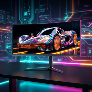 Monitor de Pantalla Curva LCD de 34 Pulgadas con Frecuencia de Actualización de 180 Hz para Juegos, Pantallas Curvas de 24, 32 y 34 Pulgadas - Product Image 1