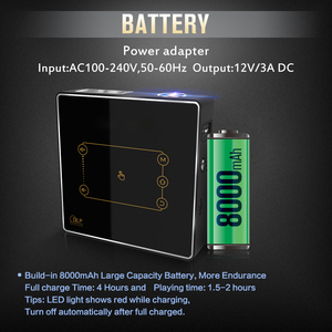 Máy Chiếu Thông Minh Mini Di Động C9 <span class=keywords><strong>Plus</strong></span> 4K Android 7.1 WiFi <span class=keywords><strong>DLP</strong></span> Hỗ Trợ 1080P Với 150 Ansi Lumens Pin 4000 MAh - Product Image 6