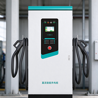 Station de charge rapide DC pour parcs photovoltaïques, chargeur rapide EV à double connecteur avec écran tactile, E-STOP, utilisation extérieure IP54