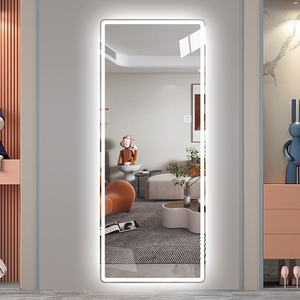 Miroir LED pleine longueur rétroéclairé sans cadre à commande tactile mural pour chambre à coucher et dressing – Vente en gros - Product Image 2