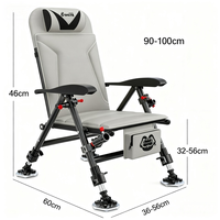 Chaise de pêche pliable multifonctionnelle tout-terrain européenne, confortable et durable pour la vente en gros