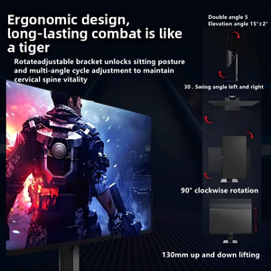 オフィススクリーン垂直ディスプレイ27インチ4K調節可能な回転可能ビジネスデスクトップ用グラフィックオフィススクリーン - Product Image 6