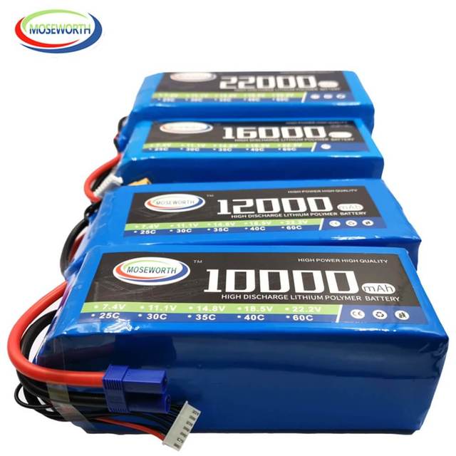 Original Manufacture 6S 22.2V 10000mAh 12000mAh 16000mAh 22000mAh 30C 40C 60C Lipo RC Battery with XT60 for Spraying Drone Toy