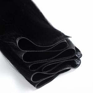 सुपर पतले हाथ से बंधे हुए वेफ्ट अदृश्य प्रतिभा वेफ्ट मानव बाल एक्सटेंशन डबल खींचा रेमी क्यूटिकल संरेखित प्राकृतिक विटेनेज़ बाल - Product Image 2