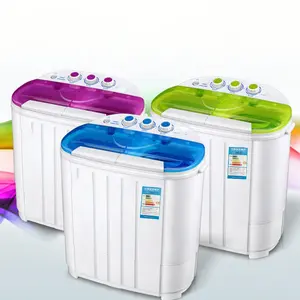 Double barrel semi-automatic small washing machine, baby clothes cleaning and dehydration washing machine