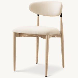 Chaise de salle à manger en bois massif de style américain RH personnalisée par Rhoohill, chaise de restaurant moderne et simple en <span class=keywords><strong>tissu</strong></span> - Product Image 2