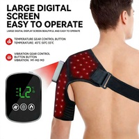 Kabellose 660nm 850nm Wärme-Vibrations-Schulterbandage mit Rotlichttherapie Nacken-/Schultermassagegerät 10W 5000mAh zur Schmerzlinderung