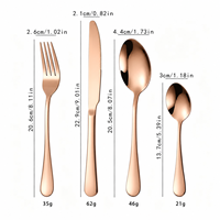Ensemble de couverts classiques en acier inoxydable 24 pièces avec boîte de présentation de luxe pour réception de mariage