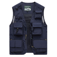 Gilet de travail multi-poches pour homme, veste sans manches en maille pour photographe, taille 6XL, été, photographie, randonnée tactique américaine, pêche
