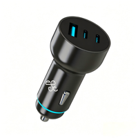 Schnelles Laden PD 36W Auto-Ladegerät Multi-Port Tragbares Schnellladegerät USB-A 2*Typ-C Auto-Ladegerät für Mobiltelefon Tablet