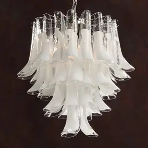 China supplier Art-Dynasty manufacturer lightings supply flower pendant lamps for hotel restaurant custom noble glass chandelier