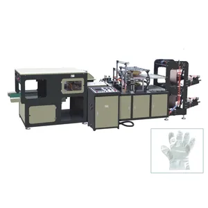 Máquina automática para fabricar guantes de plástico de doble capa