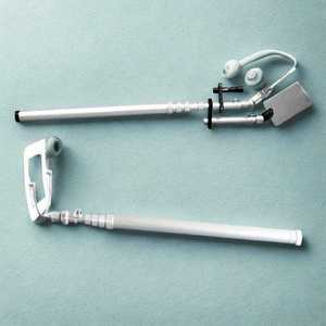 Tige d'extension légère de 30 cm pour écouvillon microbiologique avec miroir et gabarit pour la surveillance de l'hygiène des surfaces en laboratoire - Product Image 2