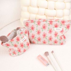 Meilleures ventes : Trousse de maquillage promotionnelle écologique à motif floral, petite trousse de rangement pour sac à main - Product Image 5