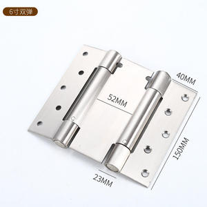 Bisagra de acero inoxidable para muebles, de doble apertura, con amortiguación de resorte, plegable automática, de apertura oscilante, suave, moderna, para dormitorio de hotel y cocina - Product Image 2