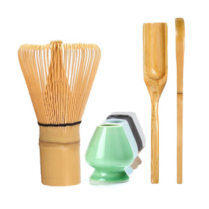 Ensemble de thé matcha minimaliste chinois avec cuillère et accessoires - Product Image 1