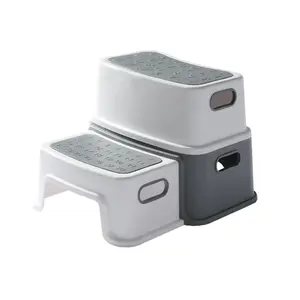 Baby Bath Step Stool Plastic Baby Children's Double Step Stool For Baby Bathroom