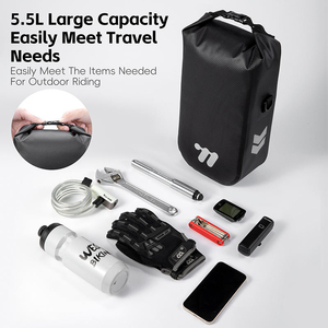 Sac de fourche de vélo étanche WEST BIKING 5,5 L à dégagement rapide, sac de sport multifonctionnel pour vélo avec bandoulière - Product Image 5