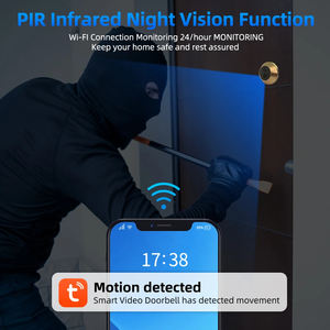 2.4 tuya g wifi 3mp בית חכם אבטחה וידאו דלת מצלמה פיר זיהוי alexa & gues בית וידאו דלת מצלמה דף דלת דלת טלפון עיניים - Product Image 4