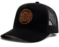 Casquette de baseball trucker en maille de haute qualité, 5 panneaux, en mousse, avec logo patch PVC bicolore, imperméable, broderie 3D, style sport décontracté