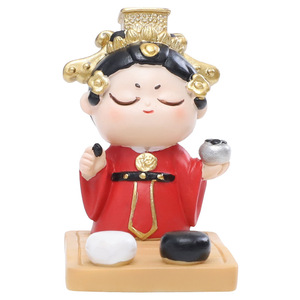 Figuras de Resina Estilo Dinastía Tang, 4 Piezas, Decoración de Escritorio, Soporte para Teléfono, Regalo de Oficina, Diseño Tradicional - Product Image 5