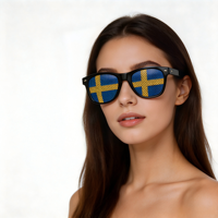Lunettes de soleil publicitaires personnalisées avec logo, imprimées numériquement, pour événements sportifs, matchs de football, promotion, cadeau d'entreprise