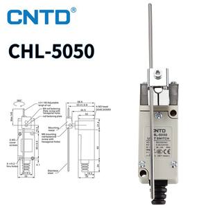 CNTD CHL-5050 Interrupteur de fin de course électrique à tige en acier inoxydable, étanche, pour porte de sécurité industrielle, avec 10A max. Courant pour Changde - Product Image 2