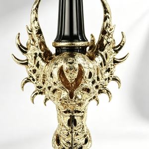 Cachimba Escultural Dragón Negro Dorado, Set Decorativo para Fumar, Ideal para Lounge Bar o Regalo - Product Image 6