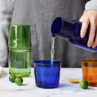 Bouilloire et tasse à café en verre écologiques personnalisées avec anse pour le camping - Petite carafe à jus