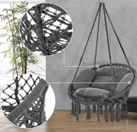 Coussin rembourré moderne pour chaise suspendue, coussin de balançoire, mobilier d'extérieur, chambre à coucher, structure en fer et acier