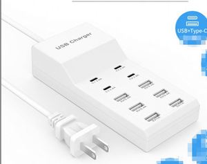 50W High Speed <b>USB</b> Wall Charger with 6 <b>USB</b>-A and 4 <b>Type</b>-<b>C</b> Ports Fast Charging for 11/12/13/14 and Laptops - Product Image 2