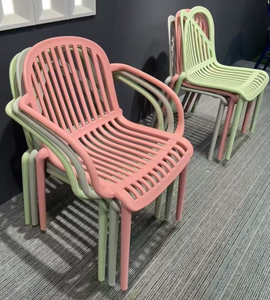 MULTICOLOR Plastic Modern Design <b>Stackable</b> Restaurant <b>Dining</b> Side <b>Chair</b> with Fabric Seat for Hotel and Cafe Seating - Product Image 4