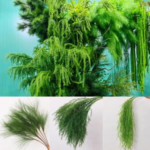 Décorations florales suspendues sur le thème vert de mariage, herbe de la pampa, floristerie, fond de plafond, feuillage artificiel - Product Image 4