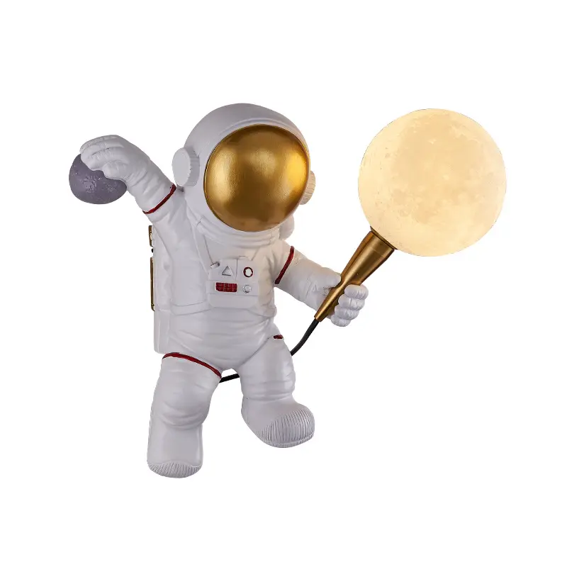 Nordic creative wall lamp bedroom bedside astronaut designer personality spaceman moon children's room small wall lamp