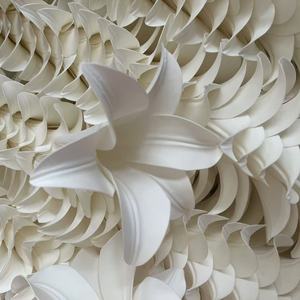 Cabezas de Flor de Lirio EVA Wen Hope, Flores Artificiales Blancas para Decoración de Escenarios de Boda, Accesorios para Techos - Product Image 1