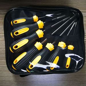 Juego de 7 destornilladores eléctricos con puntas Phillips y de una sola punta, mango de acero y plástico, suministro del fabricante - Product Image 2