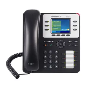 Admite 3 líneas, 3 cuentas SIP y conferencias de voz de 4 vías, un teléfono IP empresarial flexible Grandstream GXP2130