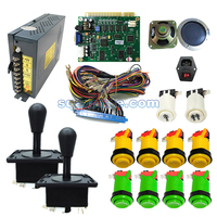 Classique JAMMA Arcade 60 1 Kit Alimentation 24V avec joystick Zippy Bouton poussoir américain Câble Jamma PCB Pieds Jeux à pièces