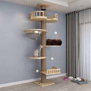 منتجات كبيرة الحجم من الخشب الصلب لتسلق القطط ومنتجات على شكل أبراج للبيع بالجملة والتخصيص - Product Image 5