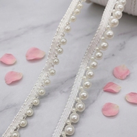 Ruban à franges en dentelle perlée pour vêtements, perles cousues, artisanat, accessoires de décoration faits main pour vêtements