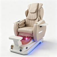 Fauteuil de pédicure pour salon de manucure avec massage corporel complet, fonction de remplissage automatique d'eau, dossier réglable, spa en fibre de verre
