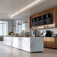 LUX Moderne Centre Commercial Café Bar Comptoir Conception Kiosque Personnalisé Restaurant Stand Table Coin Salon Sur Mesure Café Mobilier
